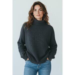 Naked Cashmere Gray Turtleneck Cashmere Sweater Size XXL